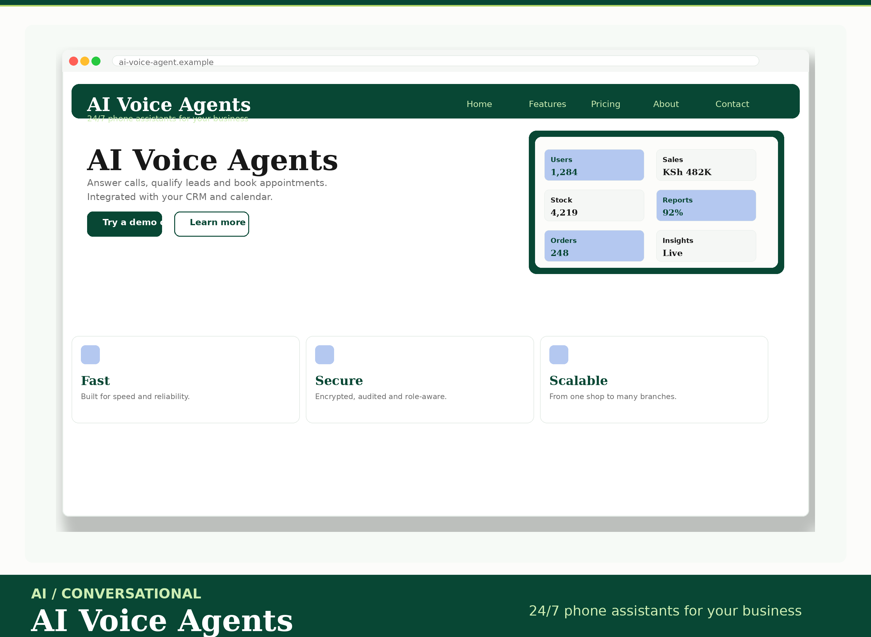 AI assistant product interface
